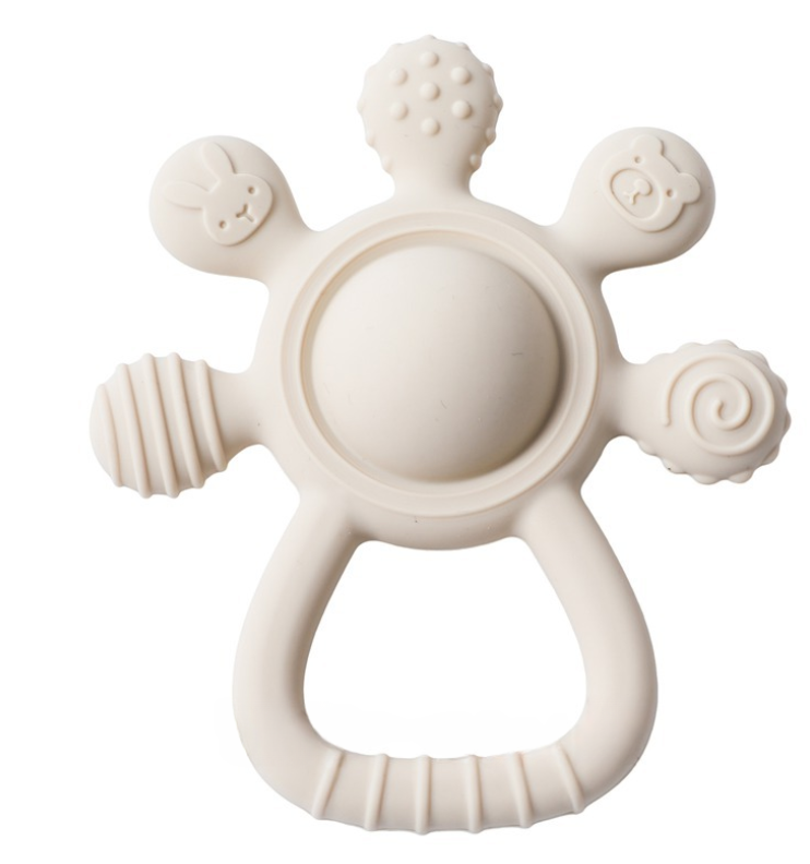 Sensory Puzzle Rattle — Baby Silicone Grasping Toy