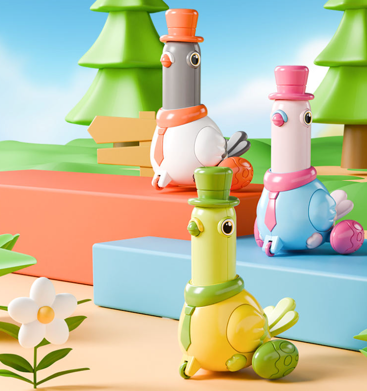 Cartoon Pigeon Design | Press-and-Go Baby Toy Car | Drop-Resistant & Durable | Great Gift for Kids