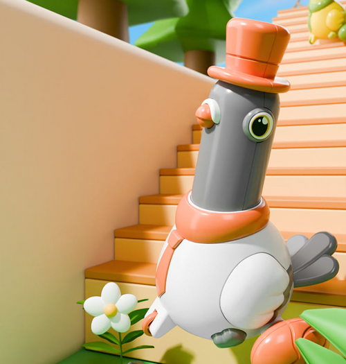 Cartoon Pigeon Design | Press-and-Go Baby Toy Car | Drop-Resistant & Durable | Great Gift for Kids