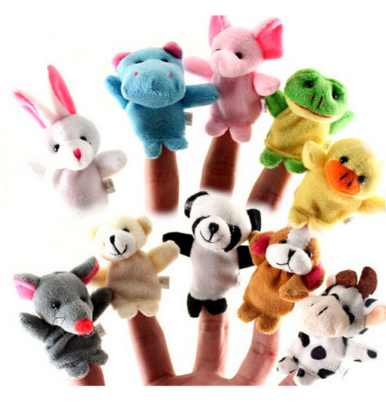 Cartoon Plush Mini Finger Puppet Set — Stylish & Soft — For Infant Sensory Development