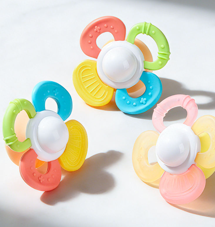 Macaron-Colored Silicone Teething Ring — Specially Designed for Grasping by Infants Aged 6–12 Months; A Reusable Teething and Chewing Toy