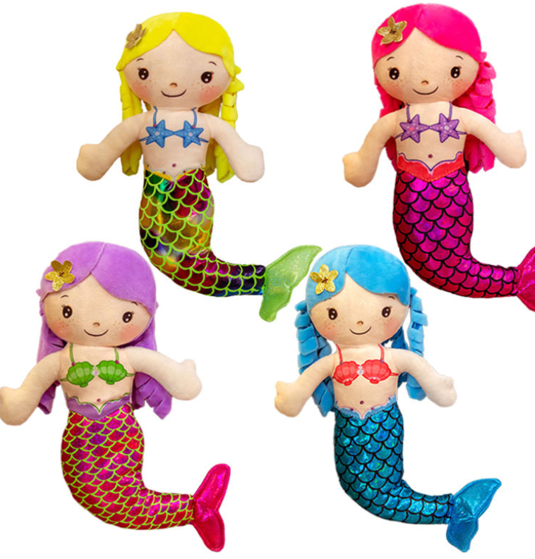 Mermaid Sequin Plush Toy — Crystal Super-Soft Stuffed Animal — Birthday Gift for Girls