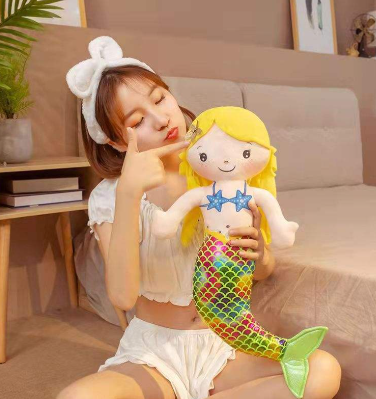 Mermaid Sequin Plush Toy — Crystal Super-Soft Stuffed Animal — Birthday Gift for Girls