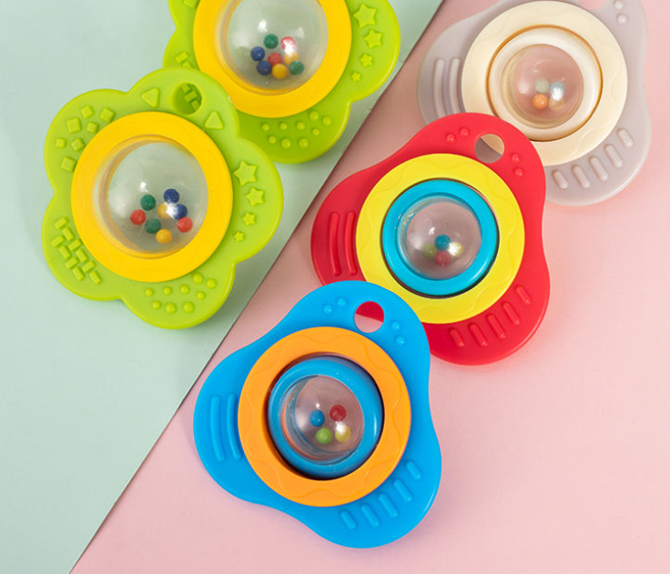 Children's Plastic Hand Rattle & Teether Set | BPA-Free Baby Teething Toys | Educational Rattles