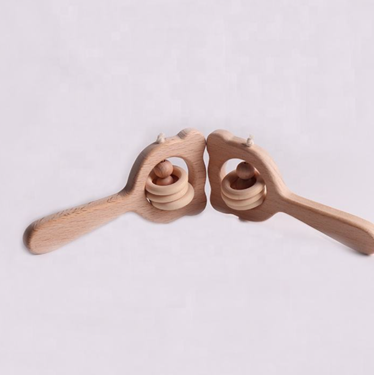 Beechwood Bear Handheld Rattle — An Essential Wooden Rattle for Teething